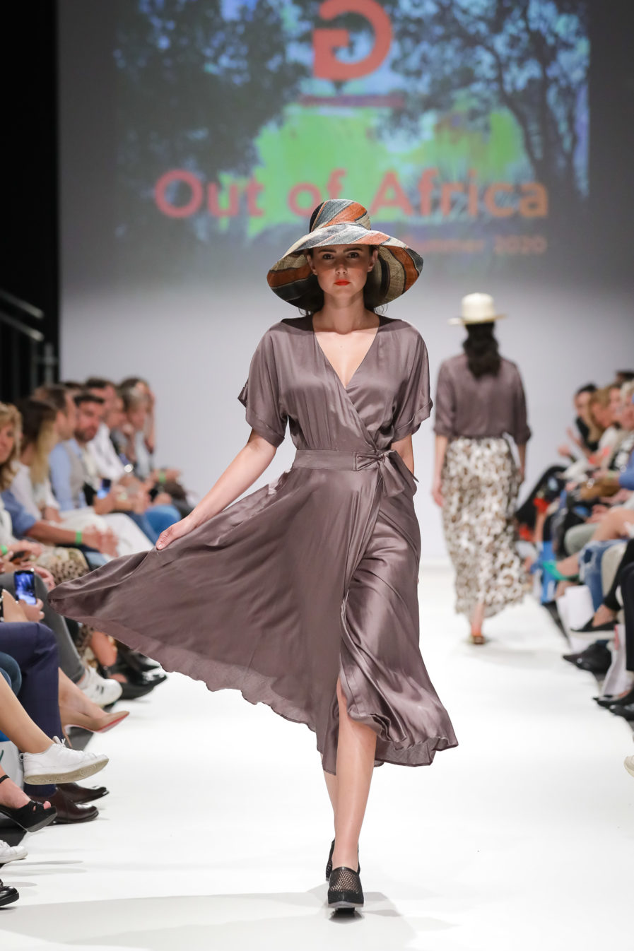 Sophia Wickelkleid Graubraun