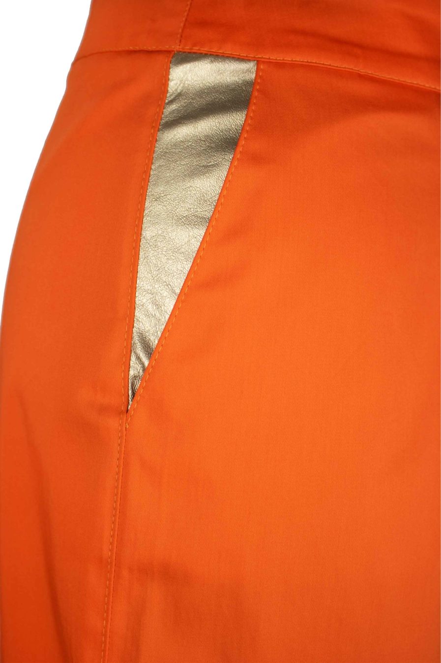 Bleistiftrock Orange-Gold