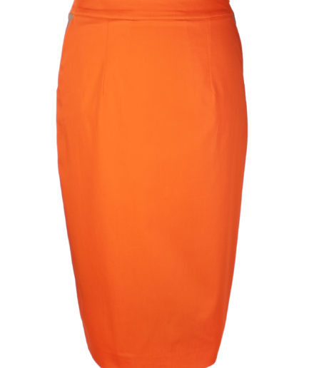Bleistiftrock Orange-Gold