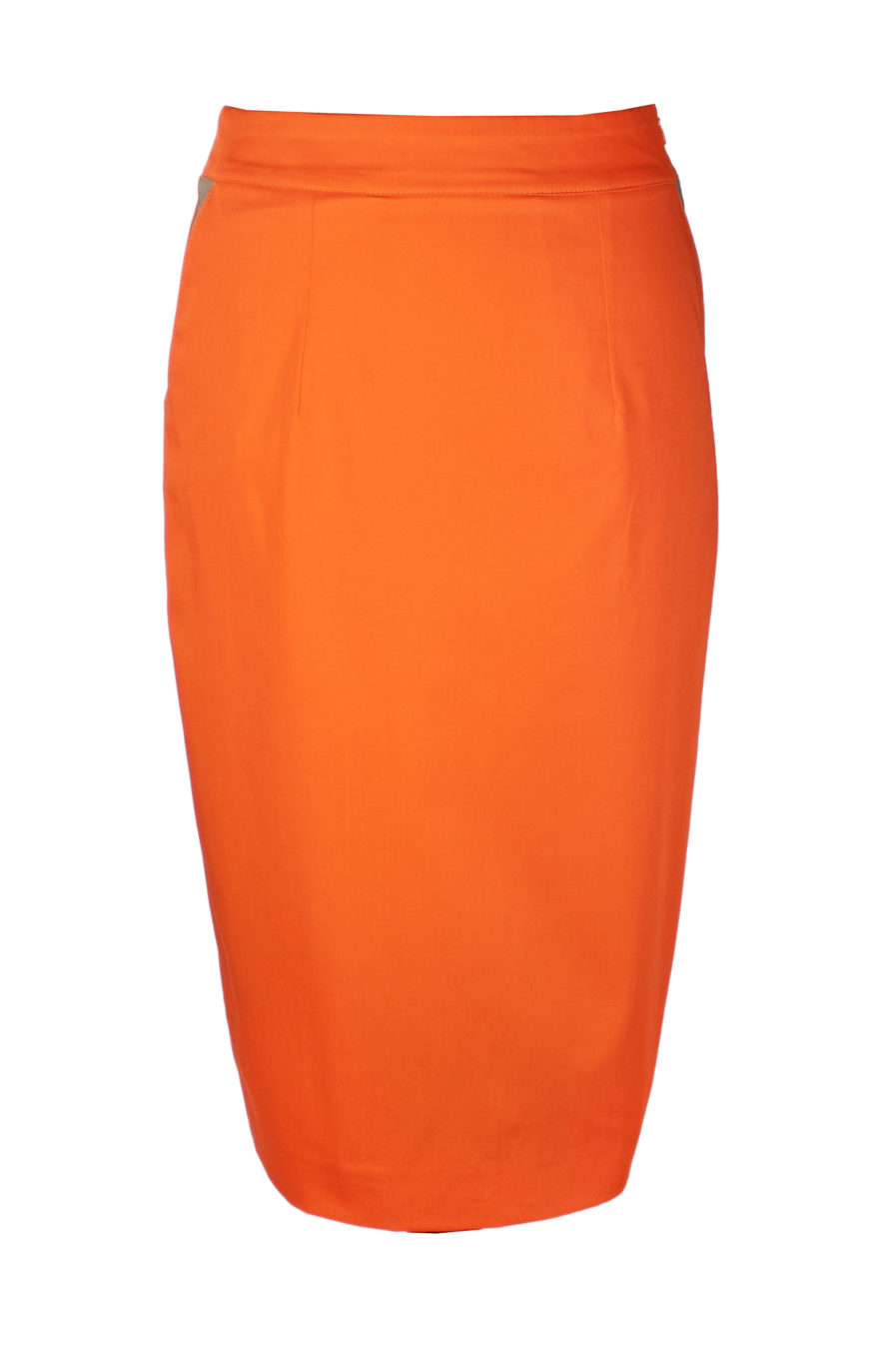 Bleistiftrock Orange-Gold