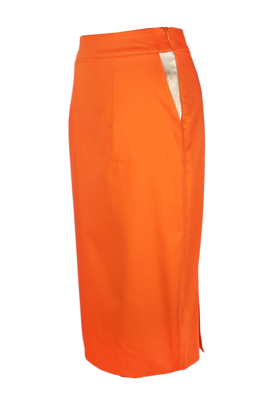 Bleistiftrock Orange-Gold