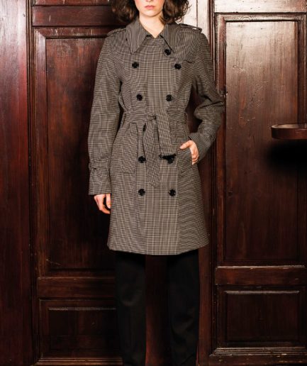 Trenchcoat Dots Schwarz