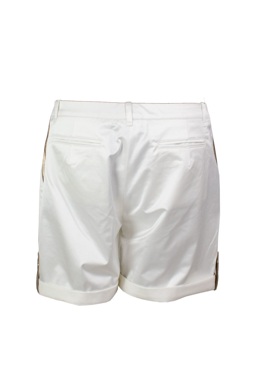 Safari Shorts Weiß-Gold