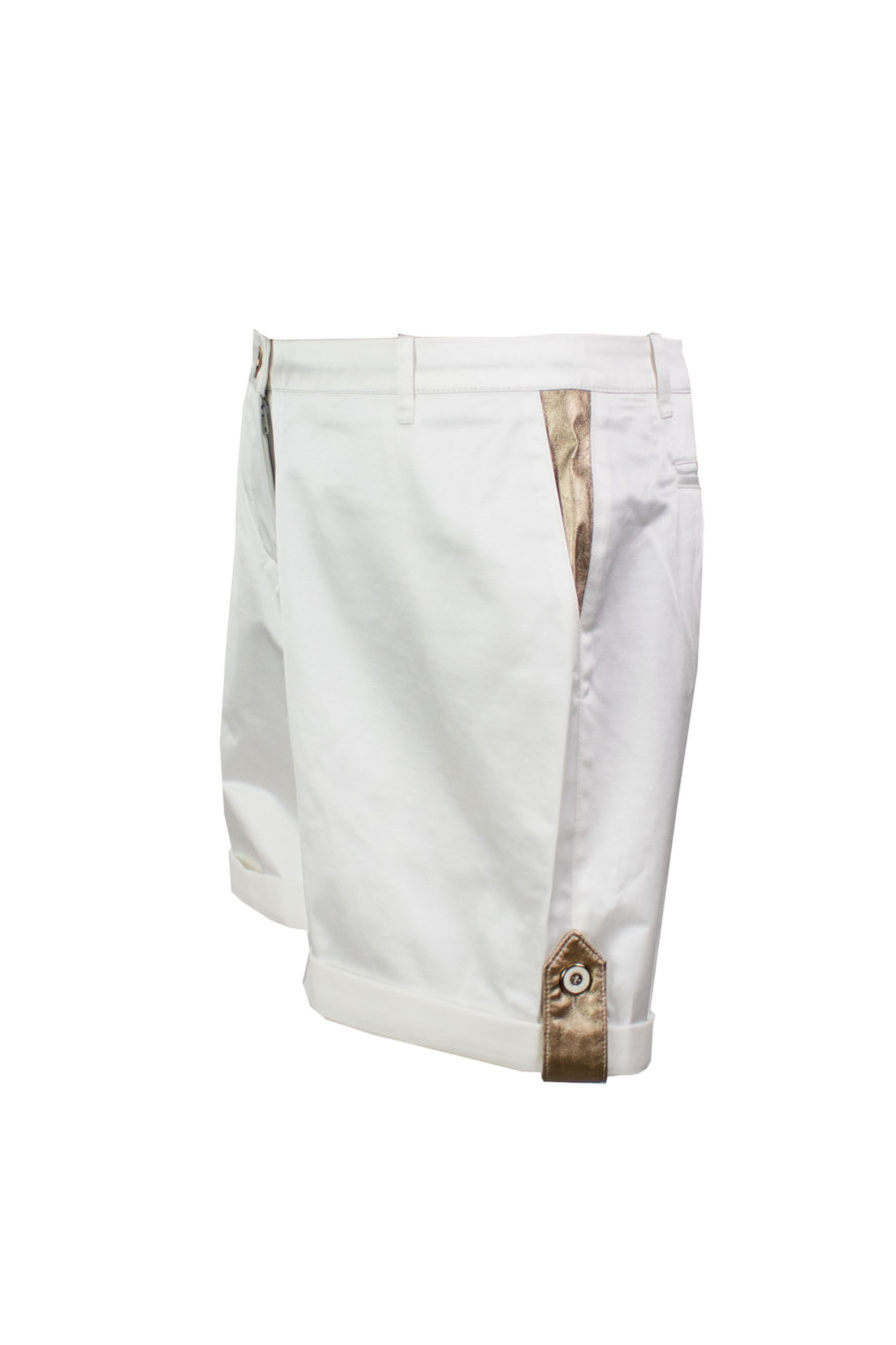Safari Shorts Weiß-Gold