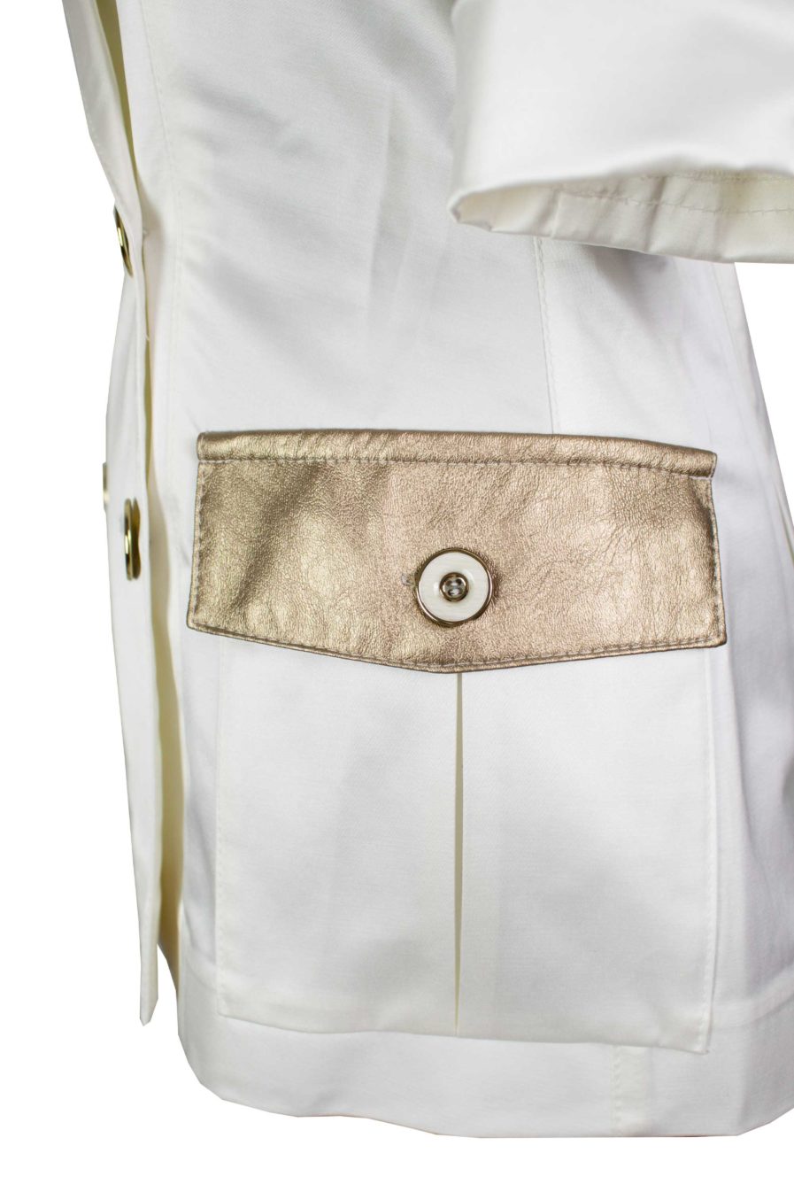 Sommer Blazer Weiß-Gold