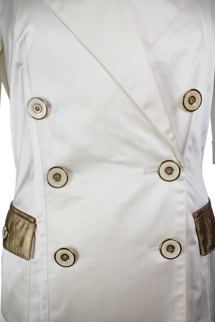 Sommer Blazer Weiß-Gold