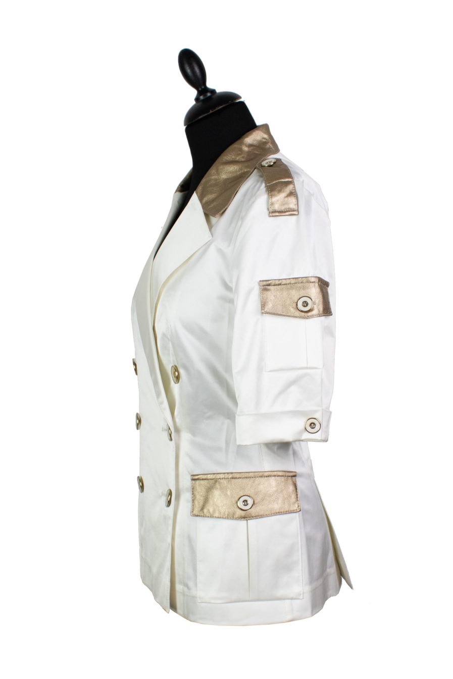 Sommer Blazer Weiß-Gold