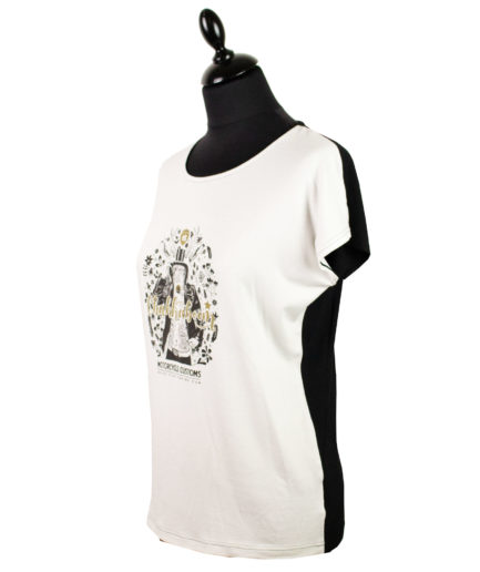 Moto T-shirt Jackalope Weiß-Schwarz