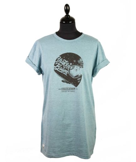 Moto T-shirt Helmet Blau