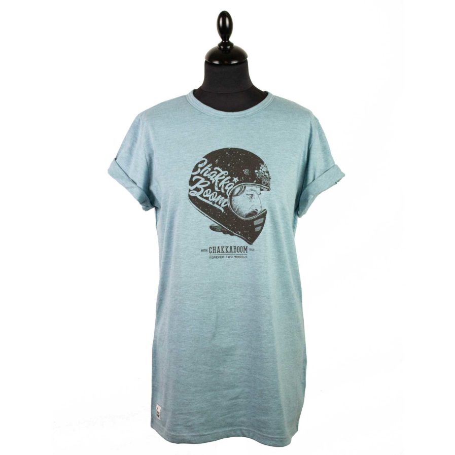 Moto T-shirt Helmet Blau