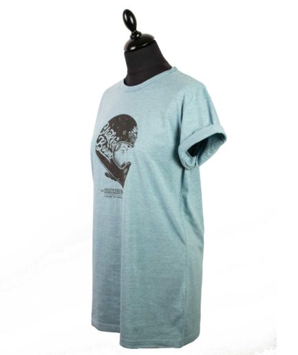 Moto T-shirt Helmet Blau