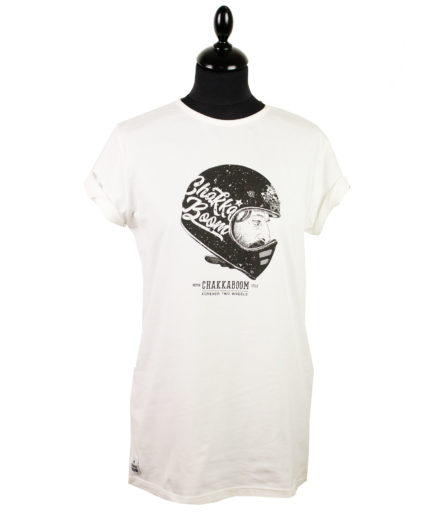 Moto T-shirt Helmet Weiß