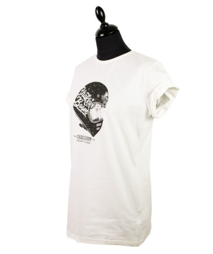 Moto T-shirt Helmet Weiß
