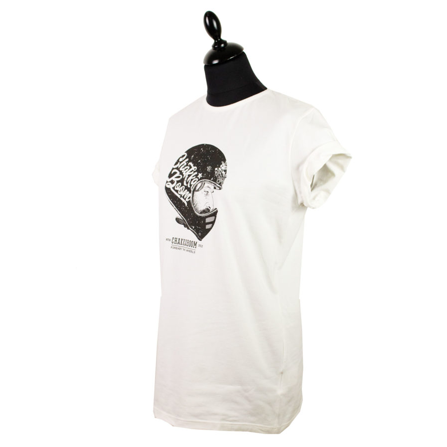 Moto T-shirt Helmet Weiß