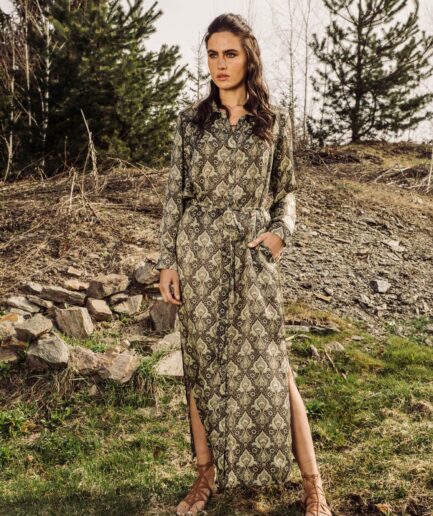 Maxi Hemdkleid Paisley