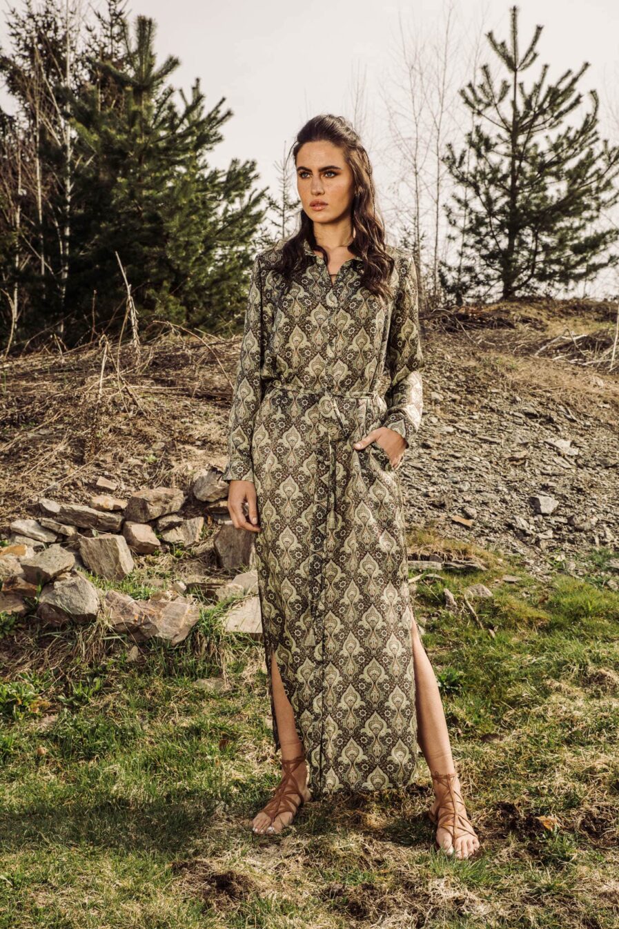 Maxi Hemdkleid Paisley