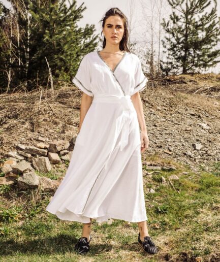 Sophia Wickelkleid Leinen