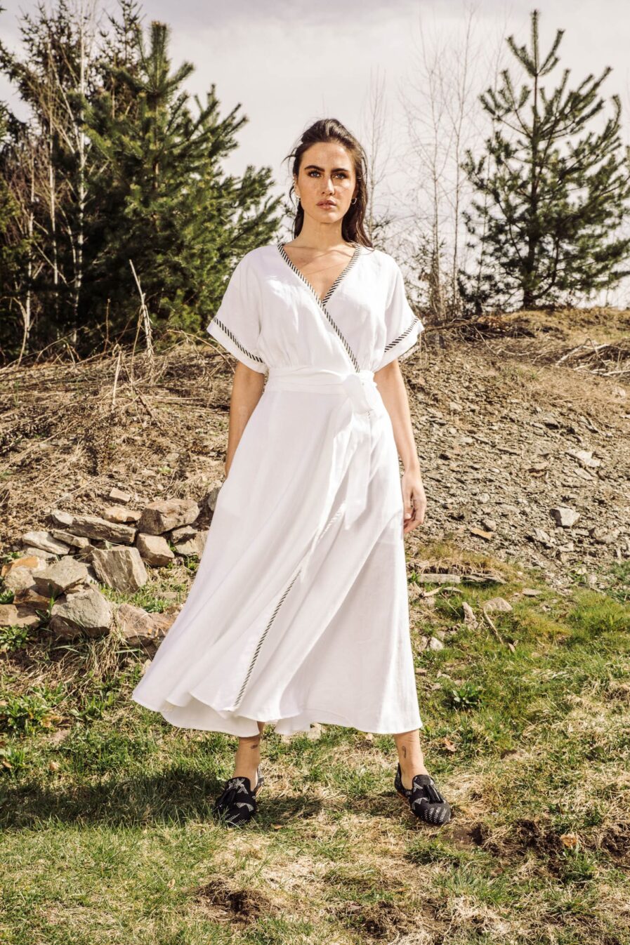 Sophia Wickelkleid Leinen