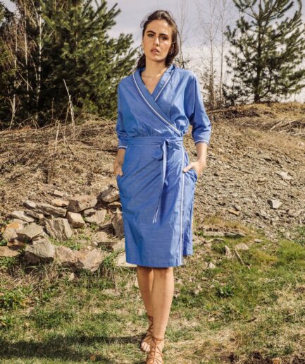 Naomi Wickelkleid Blau