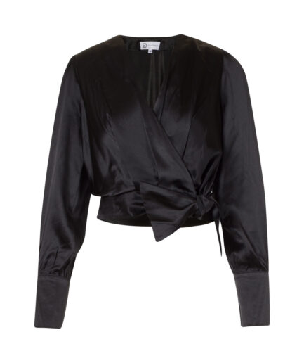 Wickelbluse Schwarz