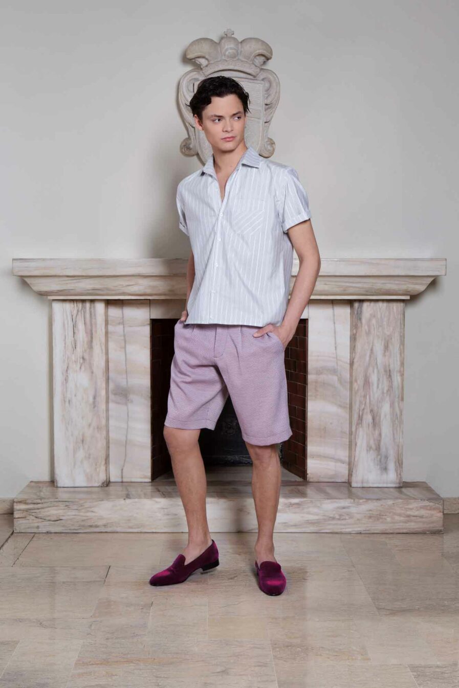 Carlo Shirt Blue Stripes_Mario Shirts Marine