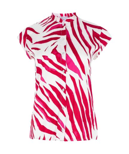 Aneta Blouse Pink Zebra