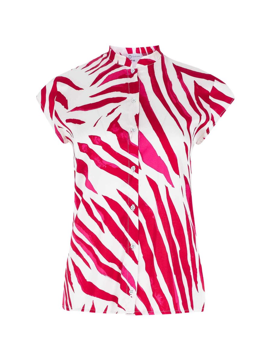 Aneta Blouse Pink Zebra