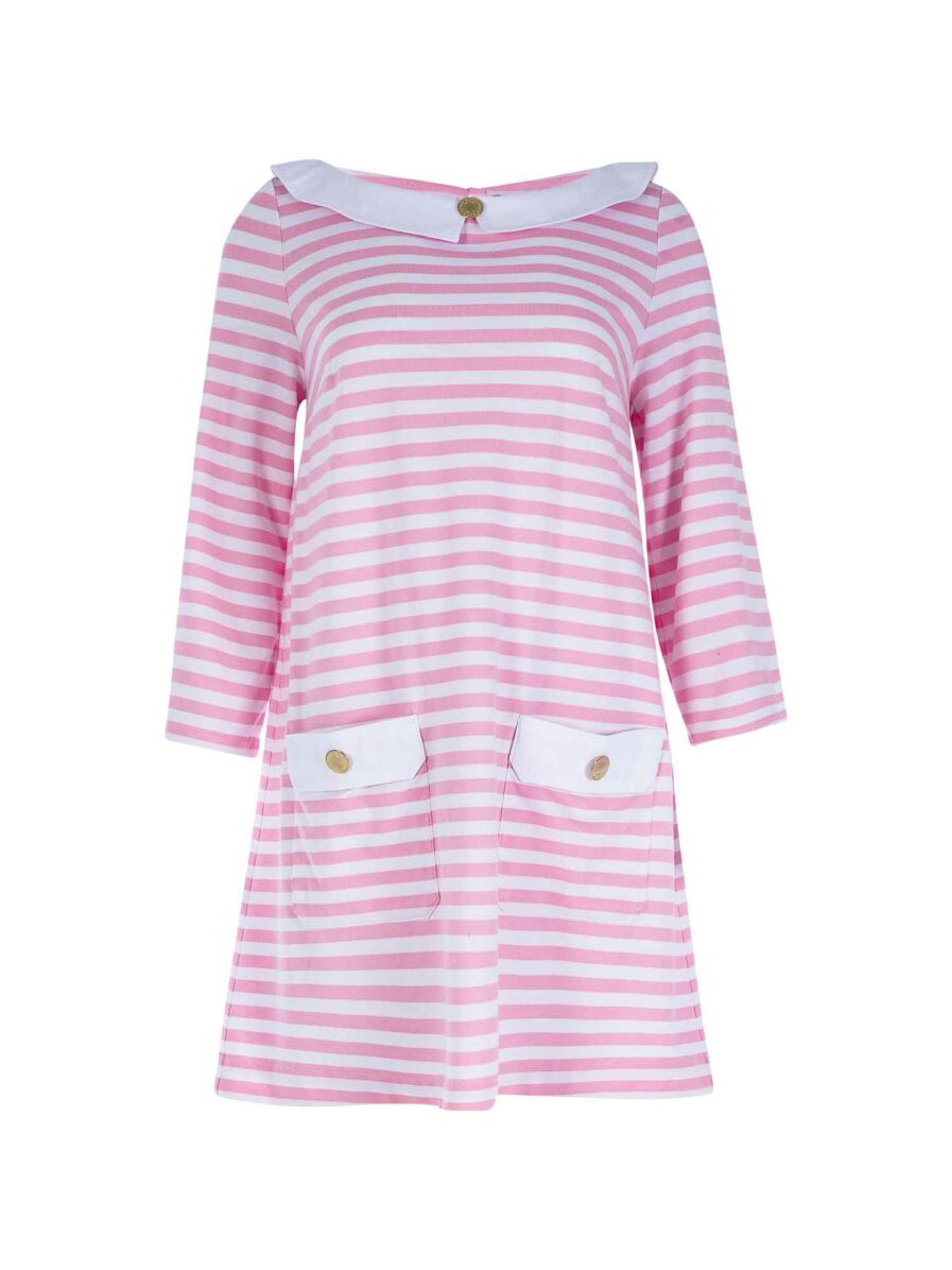 Miranda Dress Rose Stripes