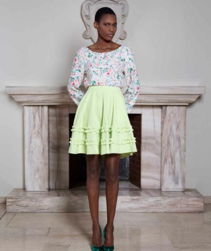 Paola Top Flowers_Enrica Skirt Lime