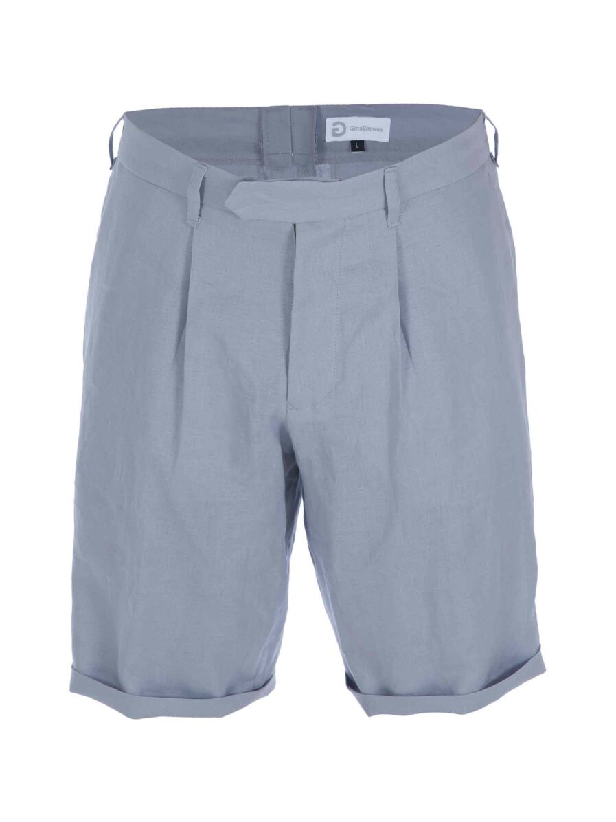 Mario Shorts Grey Linen