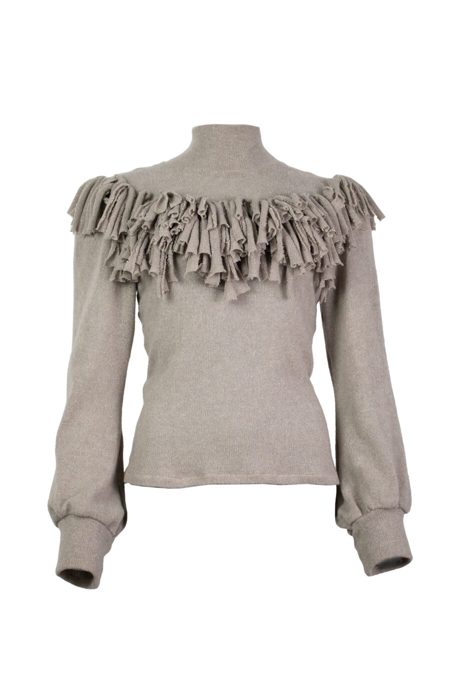 Turtleneck Pullover Fringe