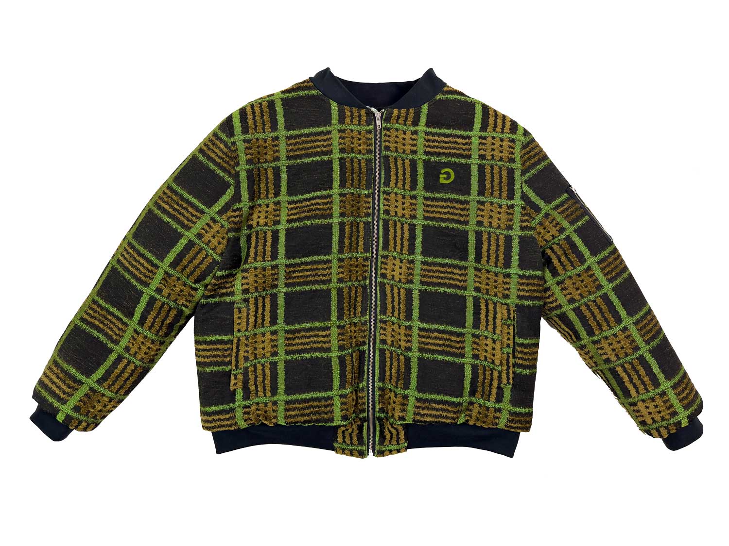 Bomberjacke-Karo-Grün_Braun_Schwarz